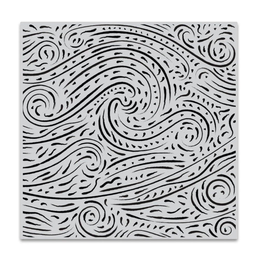 Hero Arts Cling Stamp STARRY NIGHT BRUSHSTROKE Bold Print CG720