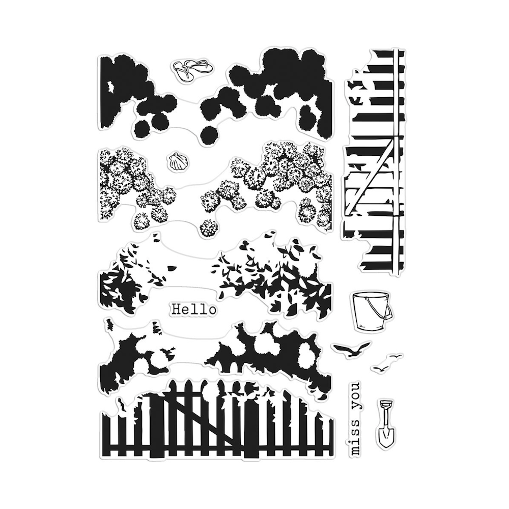 Hero Arts Coastal Blooms HeroScape Clear Stamp Set cm808 product