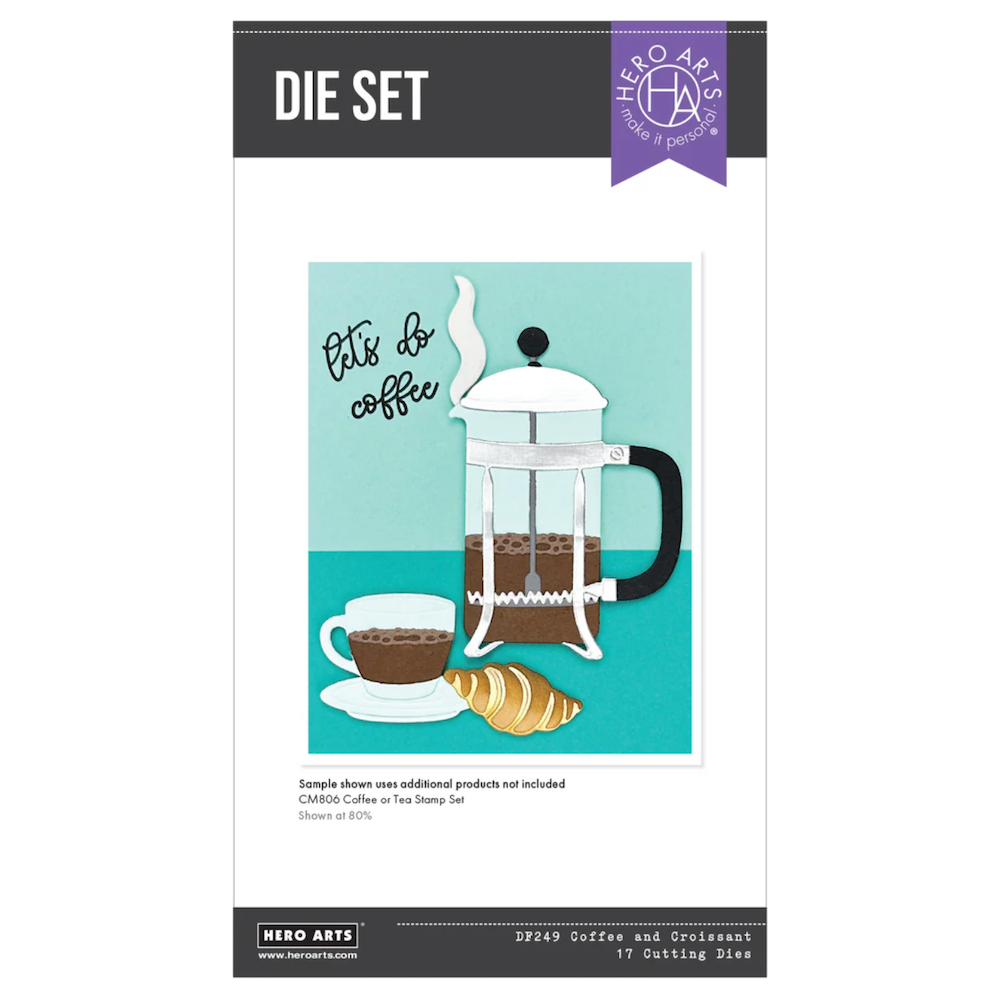Hero Arts Coffee and Croissant Die Set df249