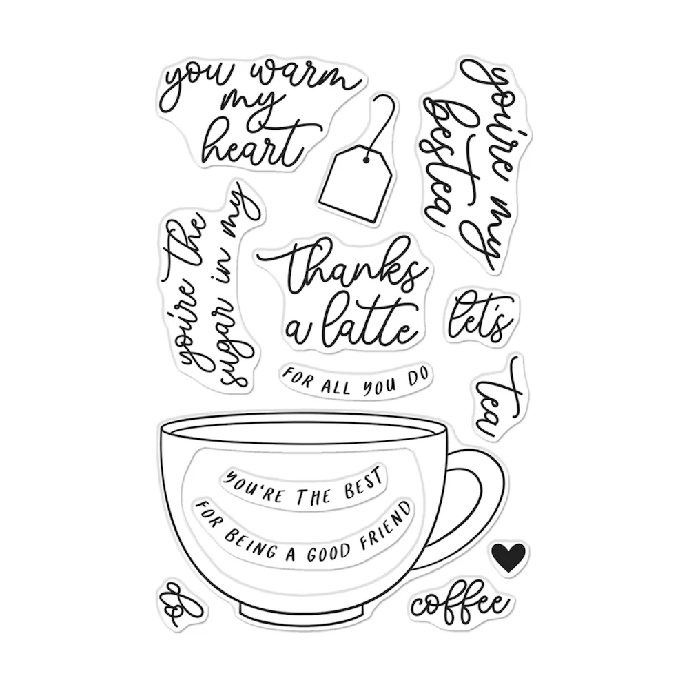 Hero Arts Coffee or Tea Clear Stamp Set cm806 product