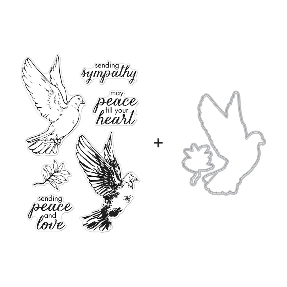 Hero Arts Color Layering Dove Clear Stamp and Die Set SB345