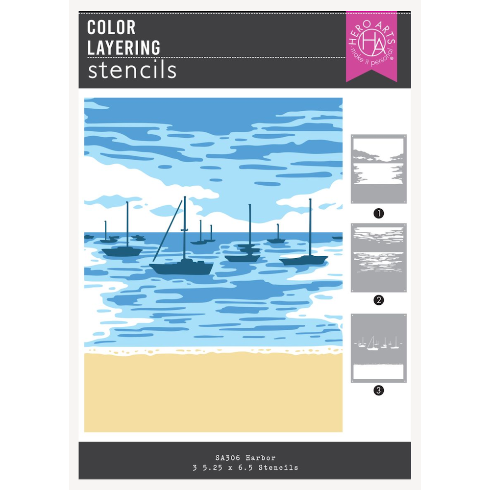 Hero Arts Color Layering Harbor Stencil Set sa306
