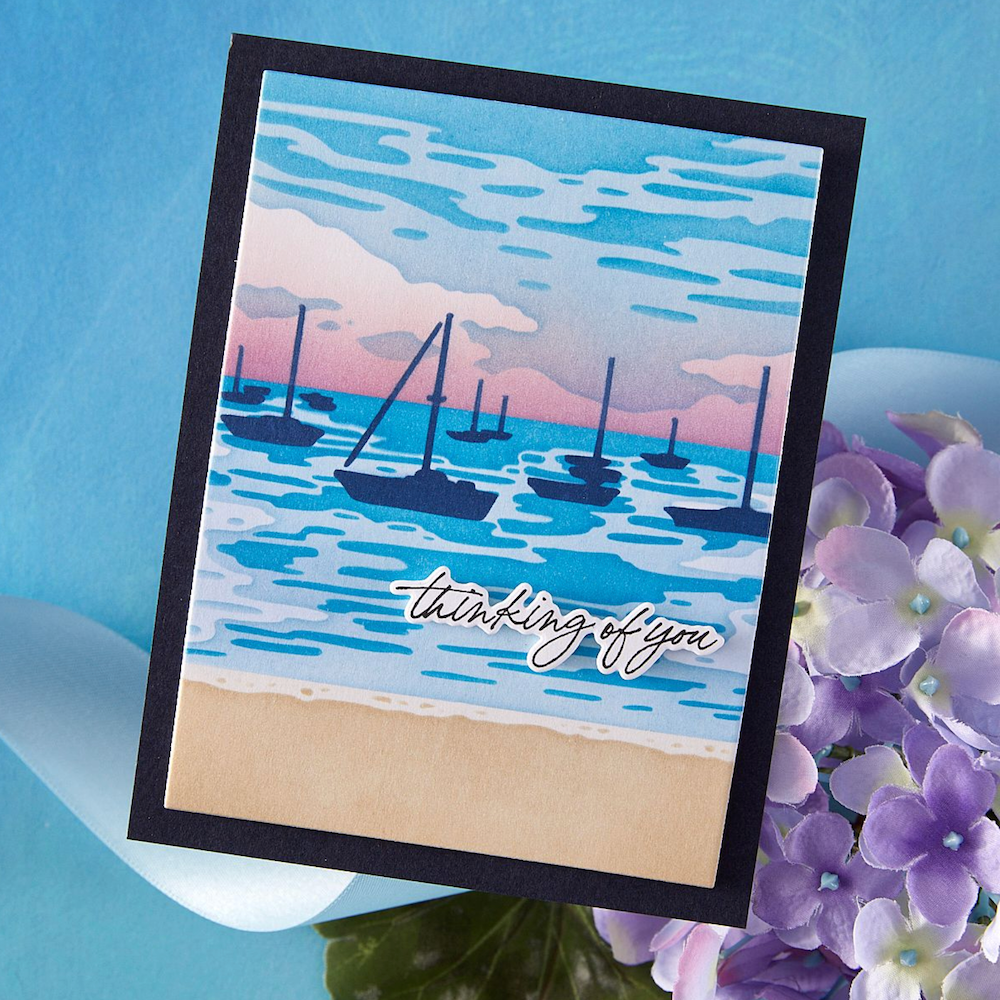 Hero Arts Color Layering Harbor Stencil Set sa306 thinking