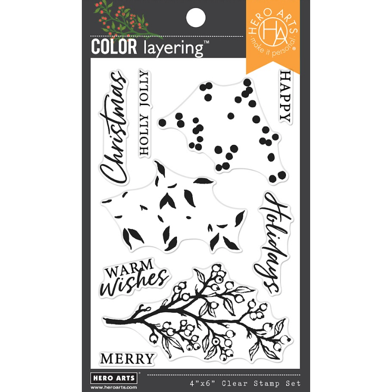 Hero Arts Color Layering Holly Branch Clear Stamp Set cm770*