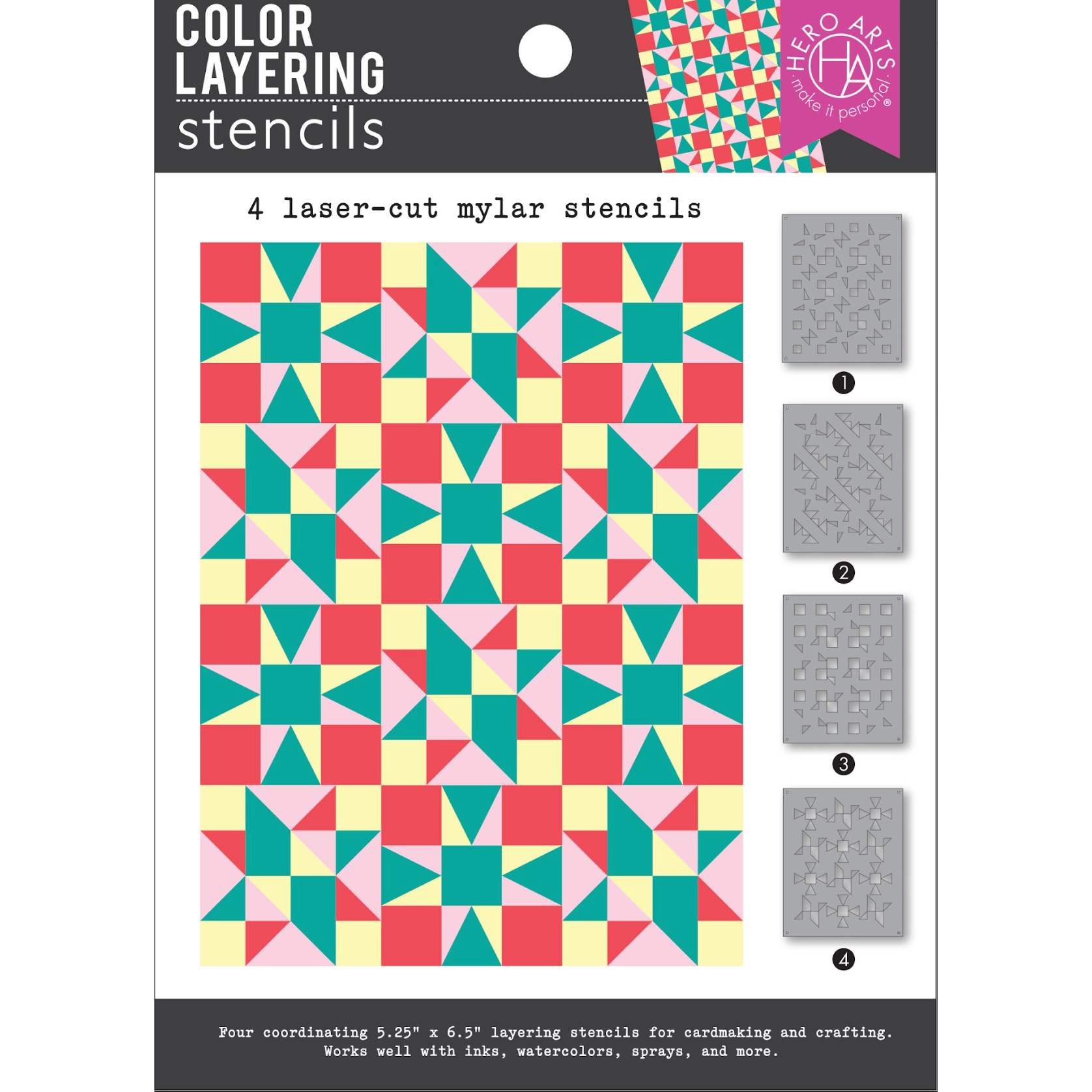 Hero Arts Color Layering Quilt Stencil Set sa290