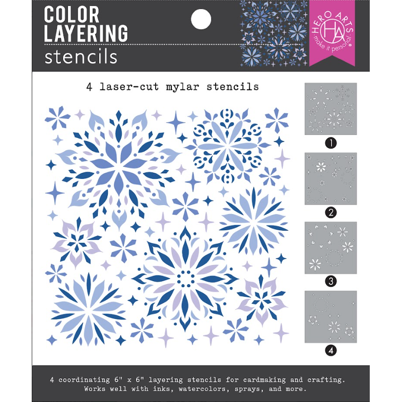 Hero Arts Color Layering Snowflake Stencil Set sa285