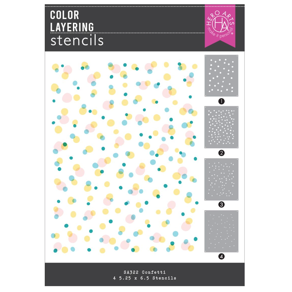 Hero Arts Confetti Layering Stencil Set sa322