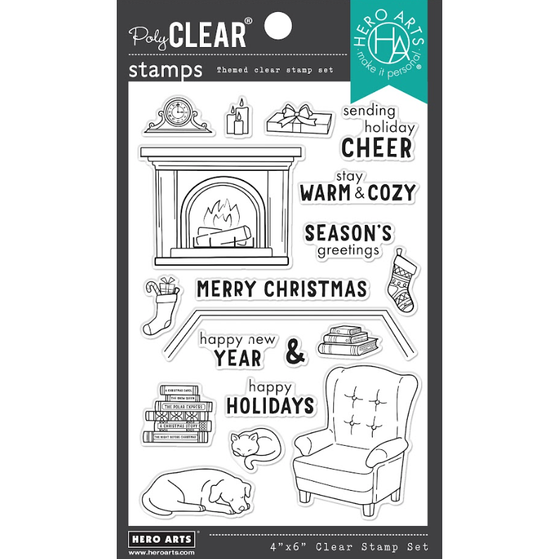 Hero Arts Cozy Study Clear Stamp Set cm774