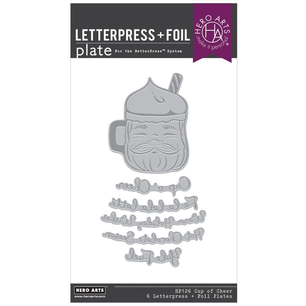 Hero Arts Cup of Cheer BetterPress and Foil Set hp126