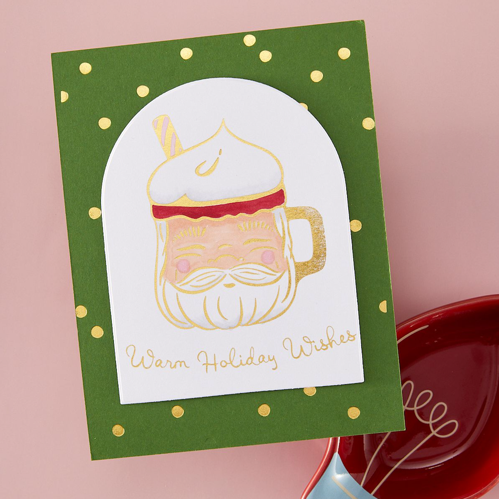 Hero Arts Cup of Cheer BetterPress and Foil Set hp126 warm