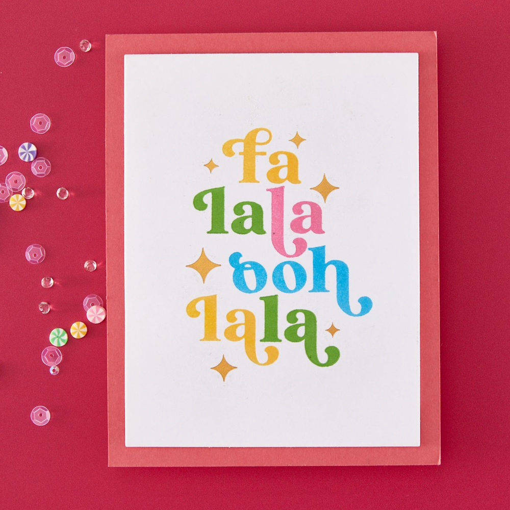 Hero Arts Fa La La BetterPress and Foil Set hp123 ohh