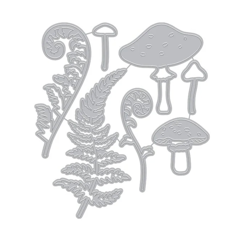 Hero Arts Fancy Dies MUSHROOM AND FERNS DI931