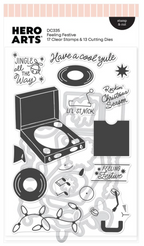 Hero Arts Feeling Festive Clear Stamp and Die Set dc335