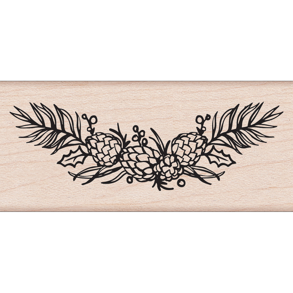 Hero Arts Festoon of Pine Mounted Rubber Stamp g6505*