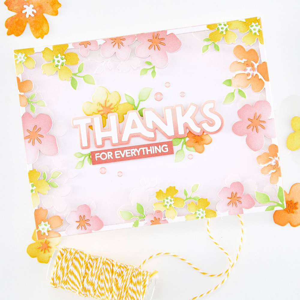 Hero Arts Floral Frame Die Set df296 thanks