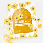 Hero Arts Floral Frame Layering Stencil Set sa326 thank
