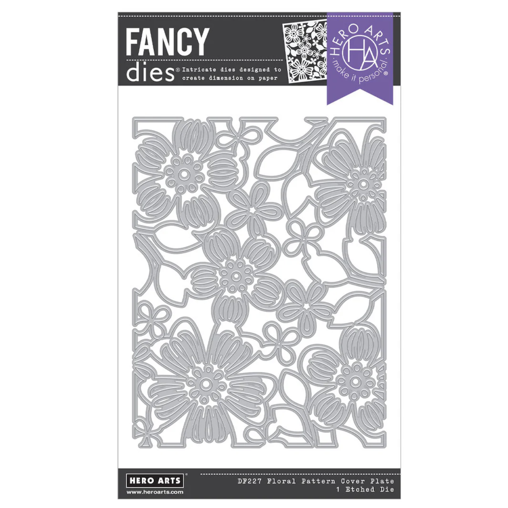 Hero Arts Floral Pattern Cover Plate Die df227