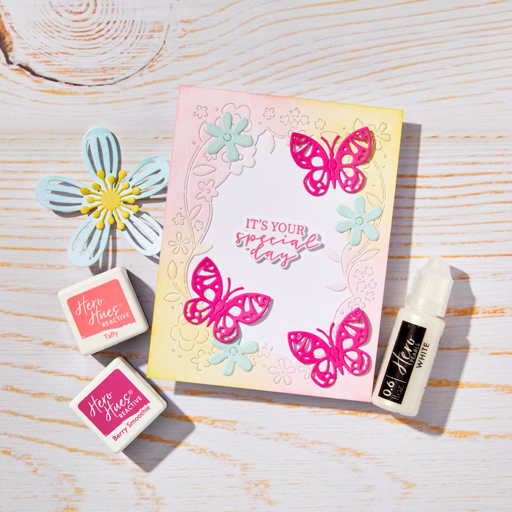 Hero Arts Floral Window Die Set df242 butterfly