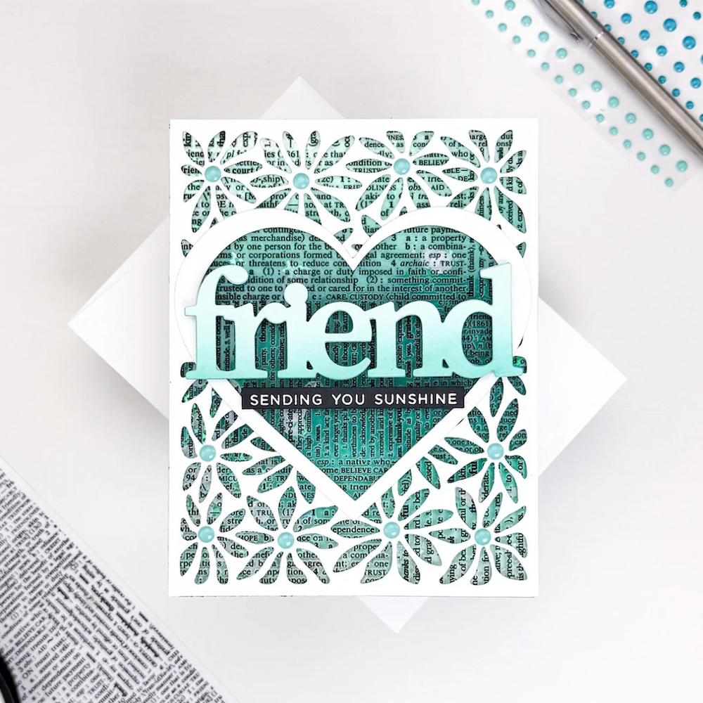 Hero Arts Friendly Type Rub-On Transfers rt149 friend