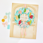 Hero Arts Front Door Layering Stencil Set sa329 seasons greetings pine