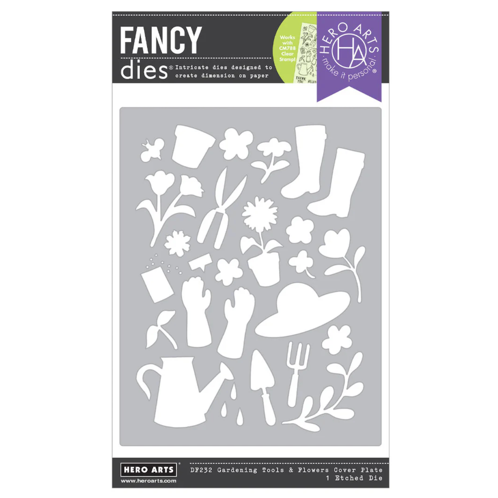 Hero Arts Gardening Tools & Flowers Cover Plate df232