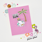 Hero Arts Ghoul Summer Clear Stamp Set cm863 ghost floating in pool