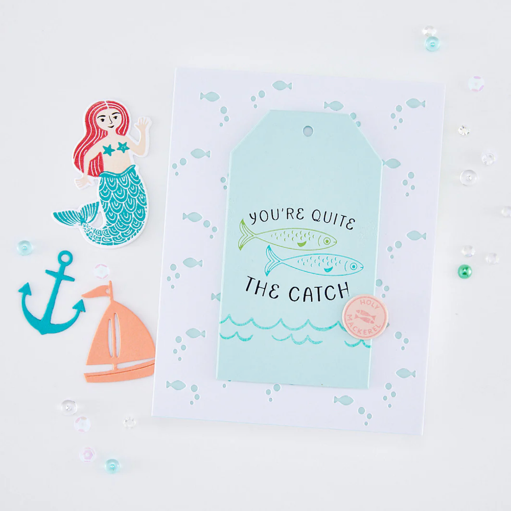 Hero Arts Glad We're Tight Letterpress and Foil Registration Set hp131 catch