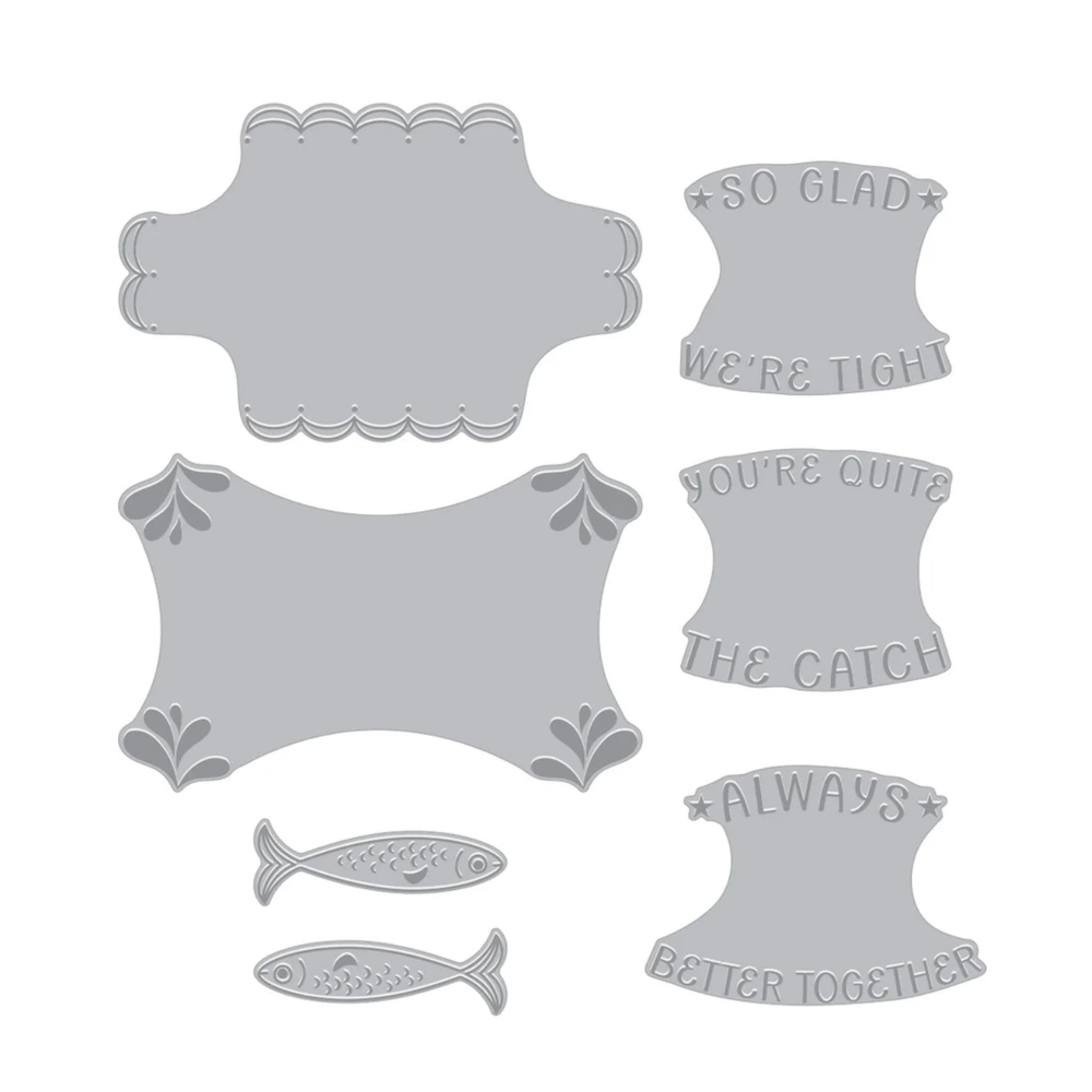 Hero Arts Glad We're Tight Letterpress and Foil Registration Set hp131 product