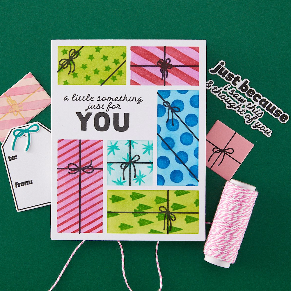 Hero Arts Gorgeous Giftwrap Stencil Set sa312 you