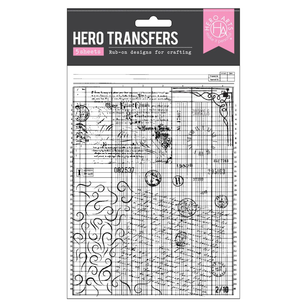 Hero Arts Grids & Icons Rub-On Transfers rt141