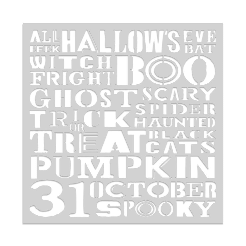 Hero Arts Halloween Words Stencil sa288