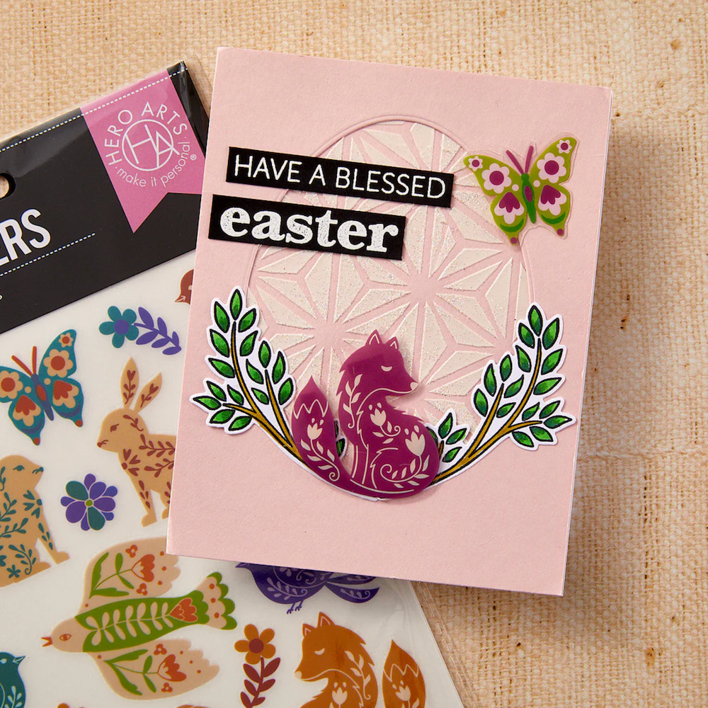 Hero Arts Happy Easter Clear Stamp and XL Die Set dc312 blessed