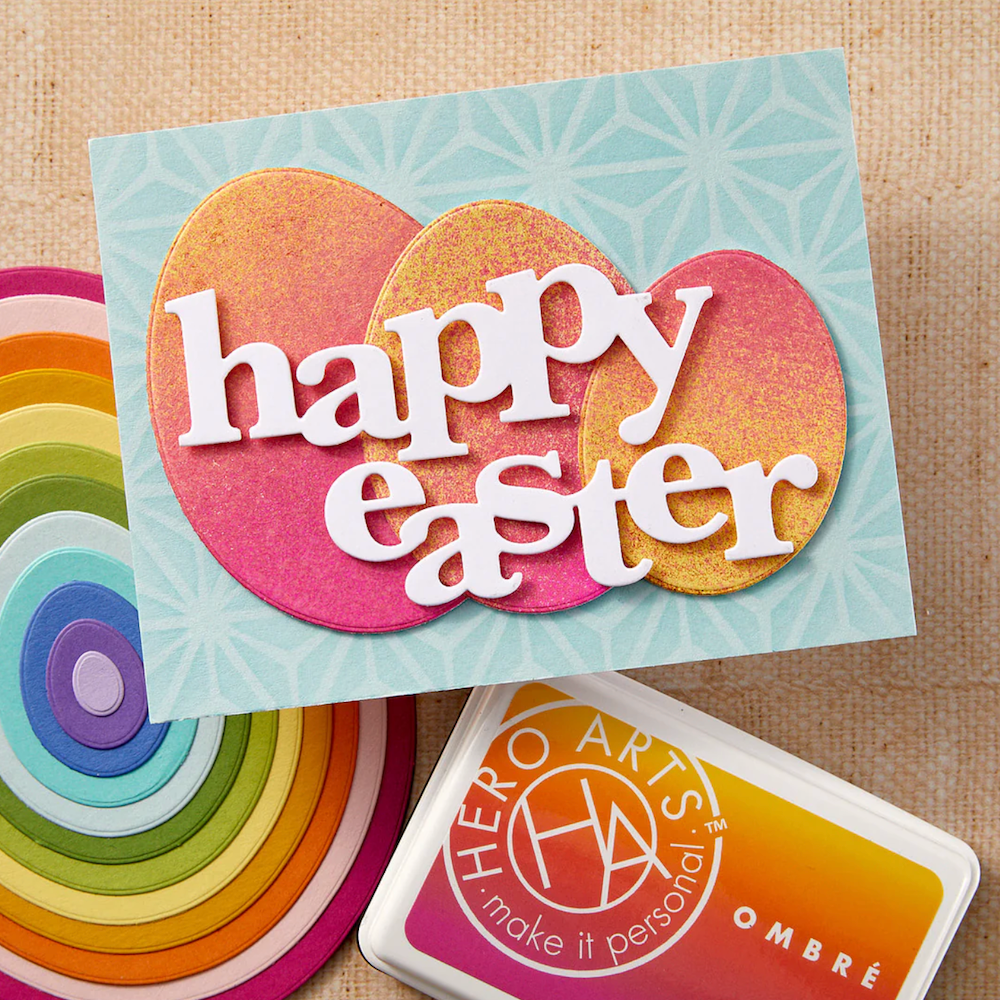 Hero Arts Happy Easter Clear Stamp and XL Die Set dc312 egg 