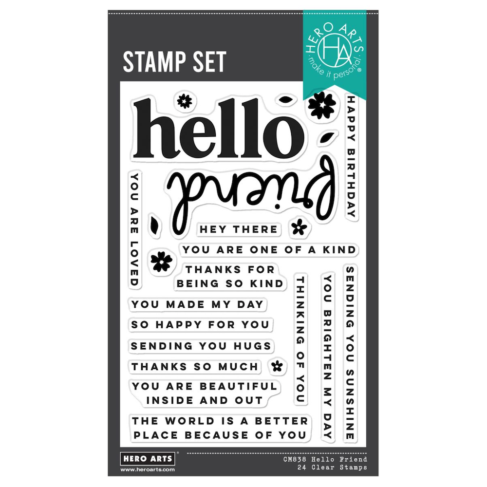 Hero Arts Hello Friend Clear Stamp Set cm838