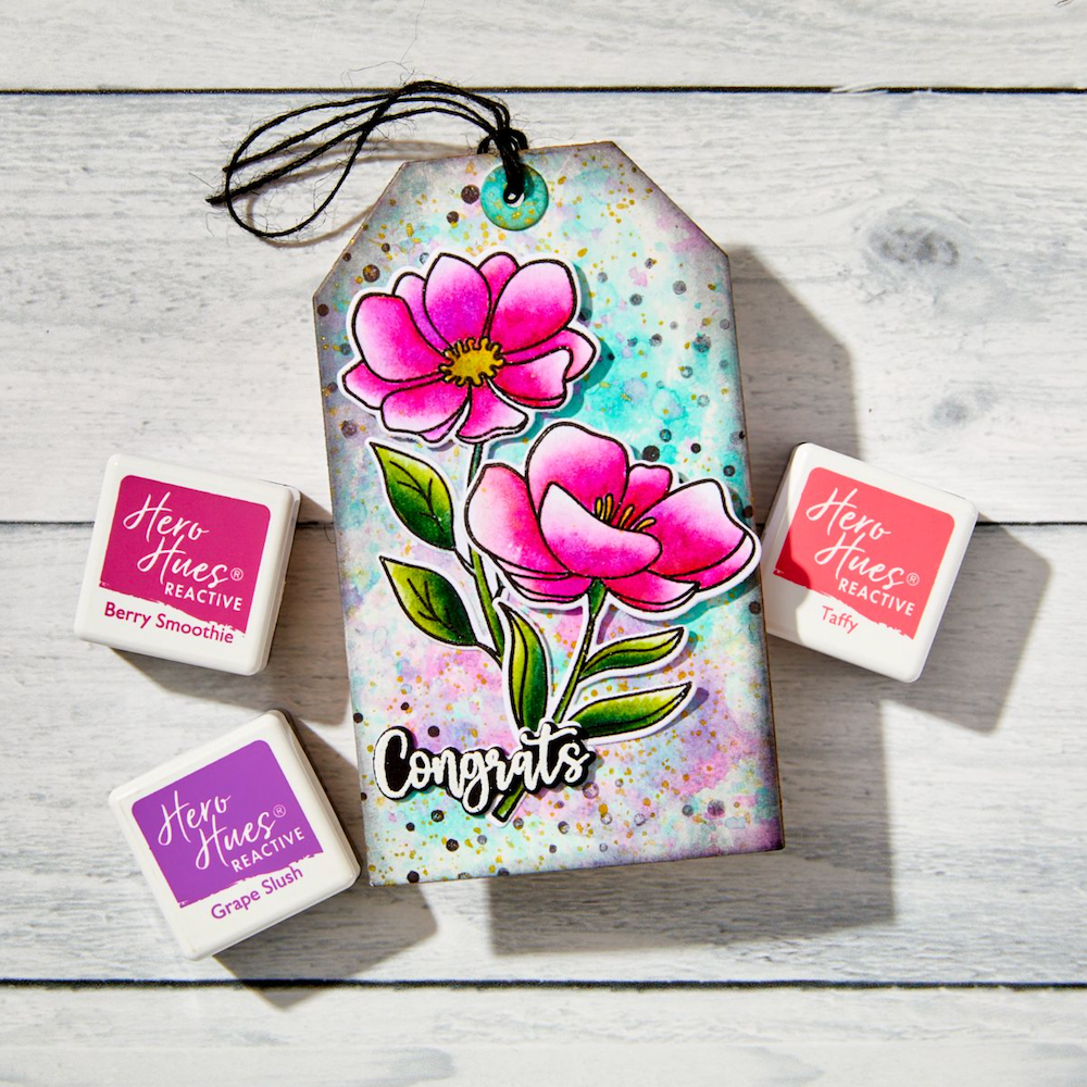 Hero Arts Here For You Clear Stamp and Die Set sb501 congrats