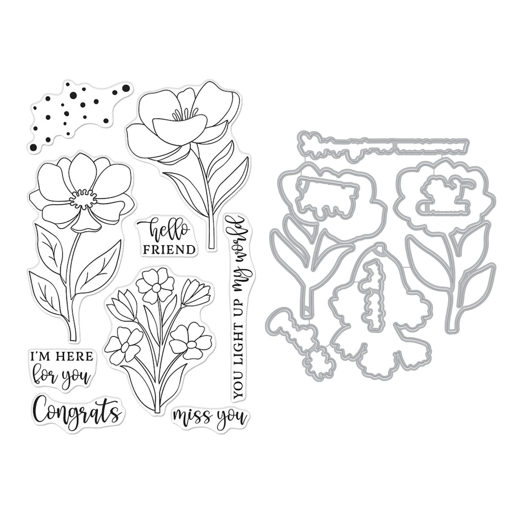 Hero Arts Here For You Clear Stamp and Die Set sb501 product