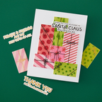 Hero Arts Here for the Presents Letterpress Foil and Die Set hd102 santa