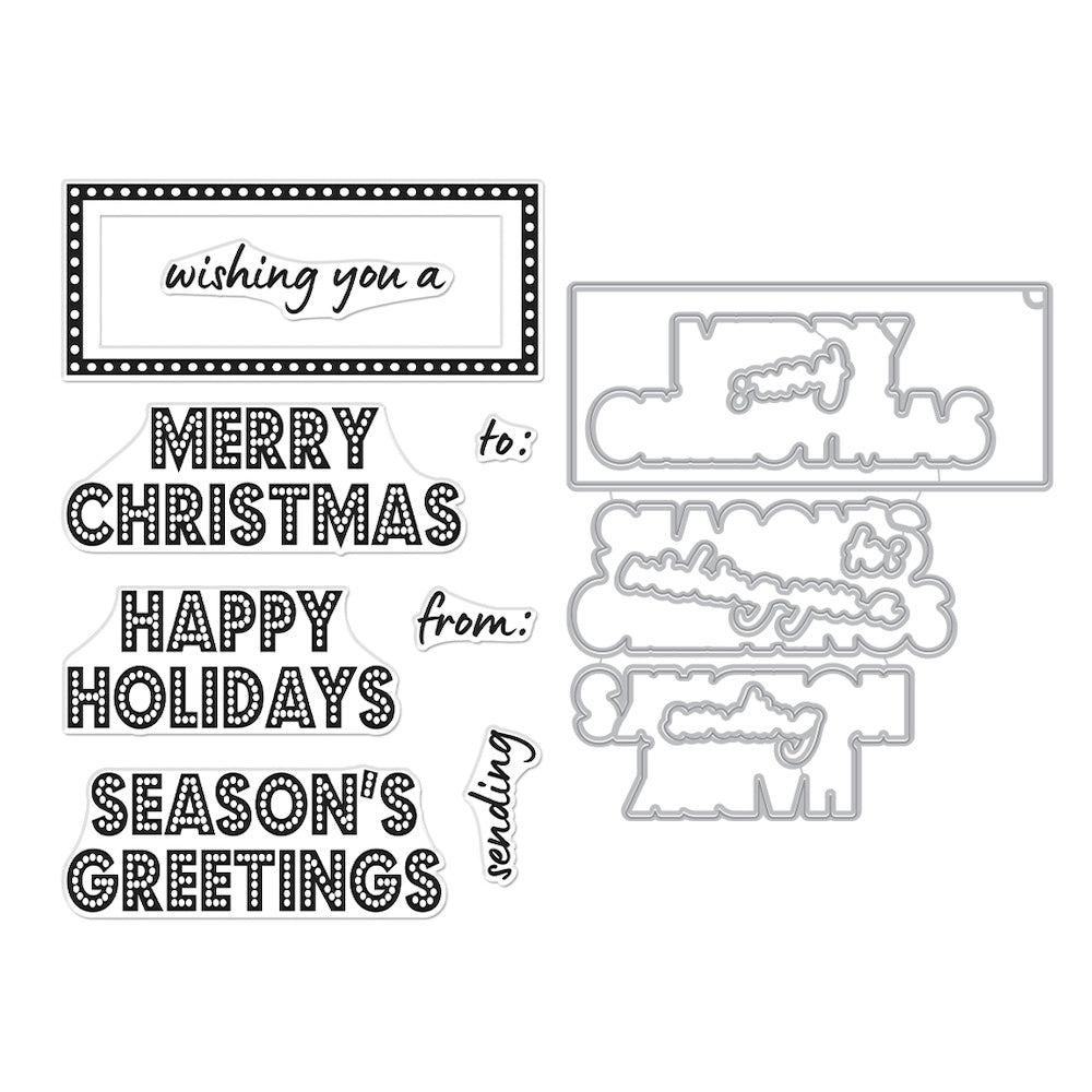 Hero Arts Holiday Marquee Messages Bundle sb416 stock