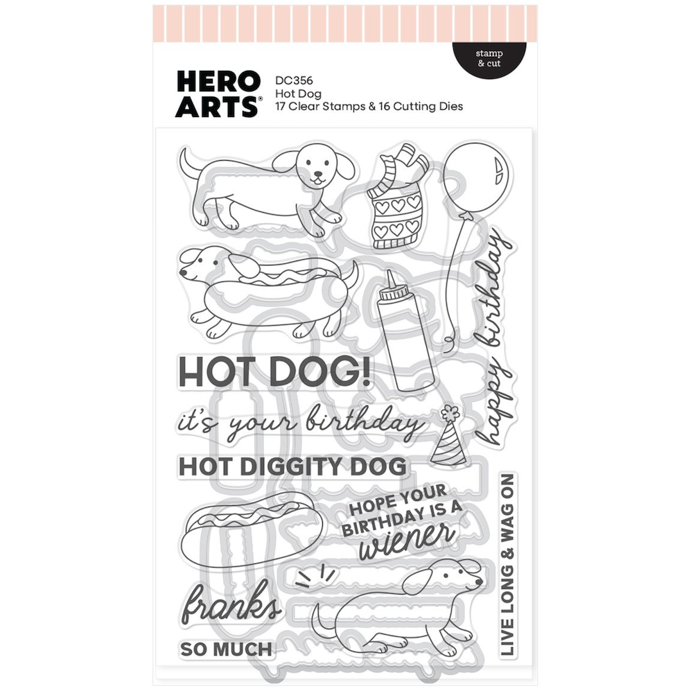 Hero Arts Hot Dog Stamp and Die Set dc356