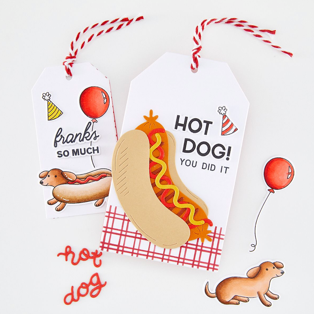 Hero Arts Hot Dog Stamp and Die Set dc356 tag