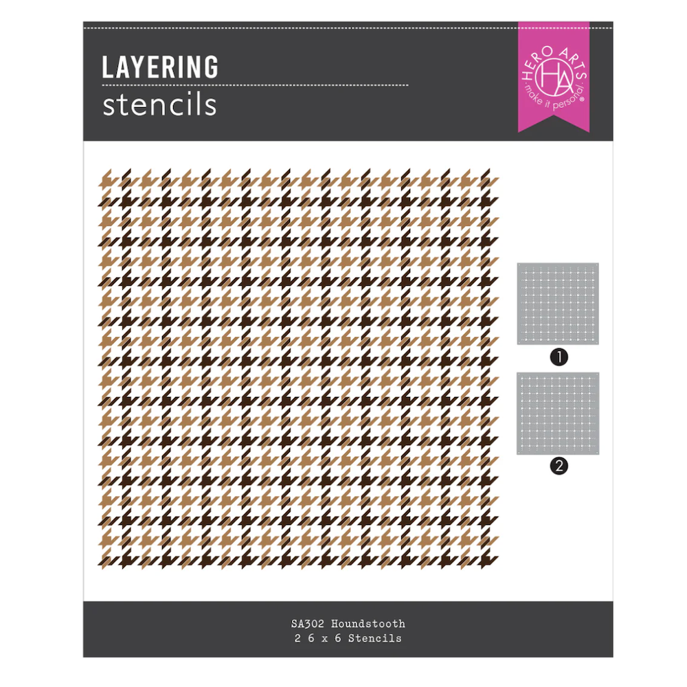 Hero Arts Houndstooth Layering Stencil Set sa302