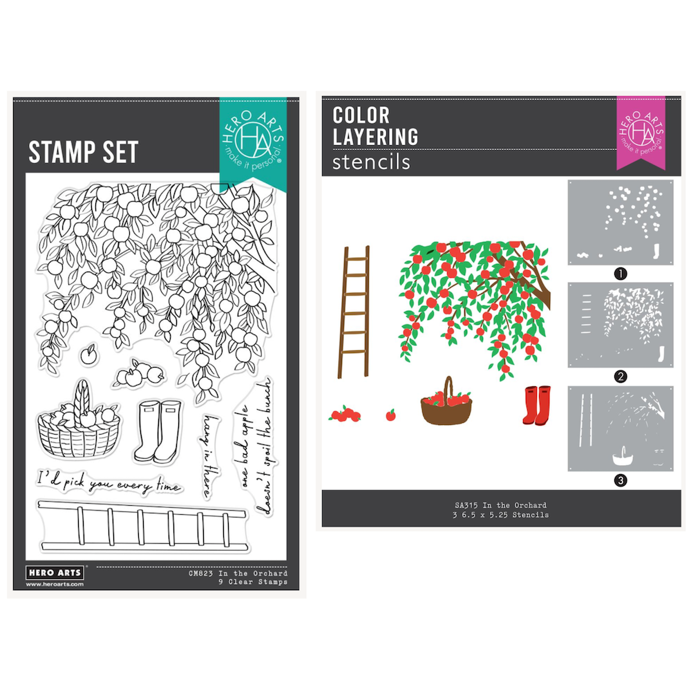 Hero Arts In The Orchard Stamp and Stencil Bundle