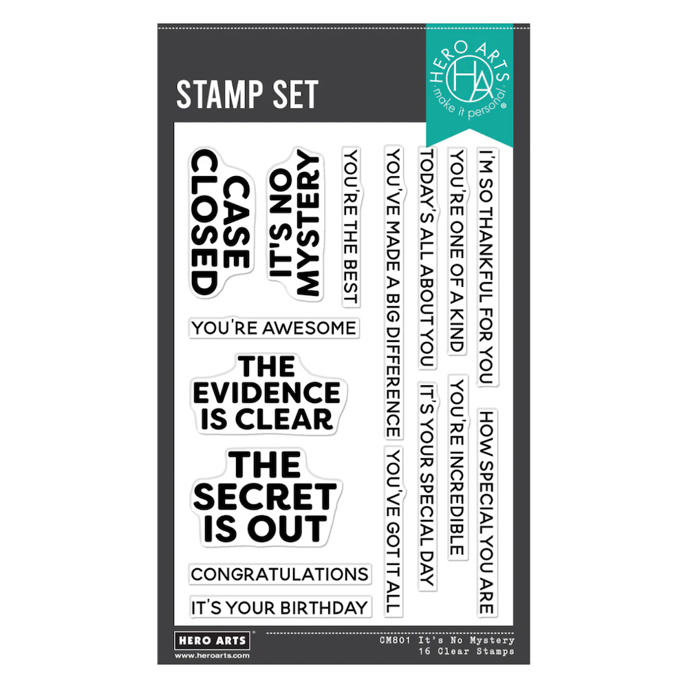 Hero Arts It’s No Mystery Clear Stamp Set cm801