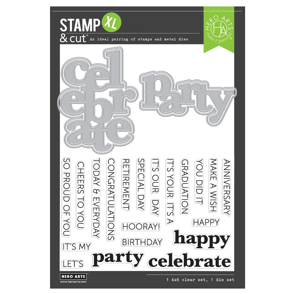 Hero Arts It's Our Anniversary Clear Stamp and Die Set dc311