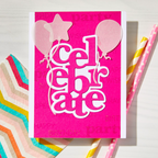 Hero Arts It's Our Anniversary Clear Stamp and Die Set dc311 pink