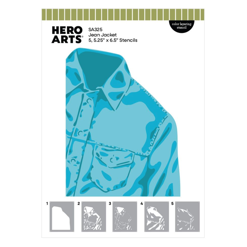 Hero Arts Jean Jacket Layering Stencil Set sa325