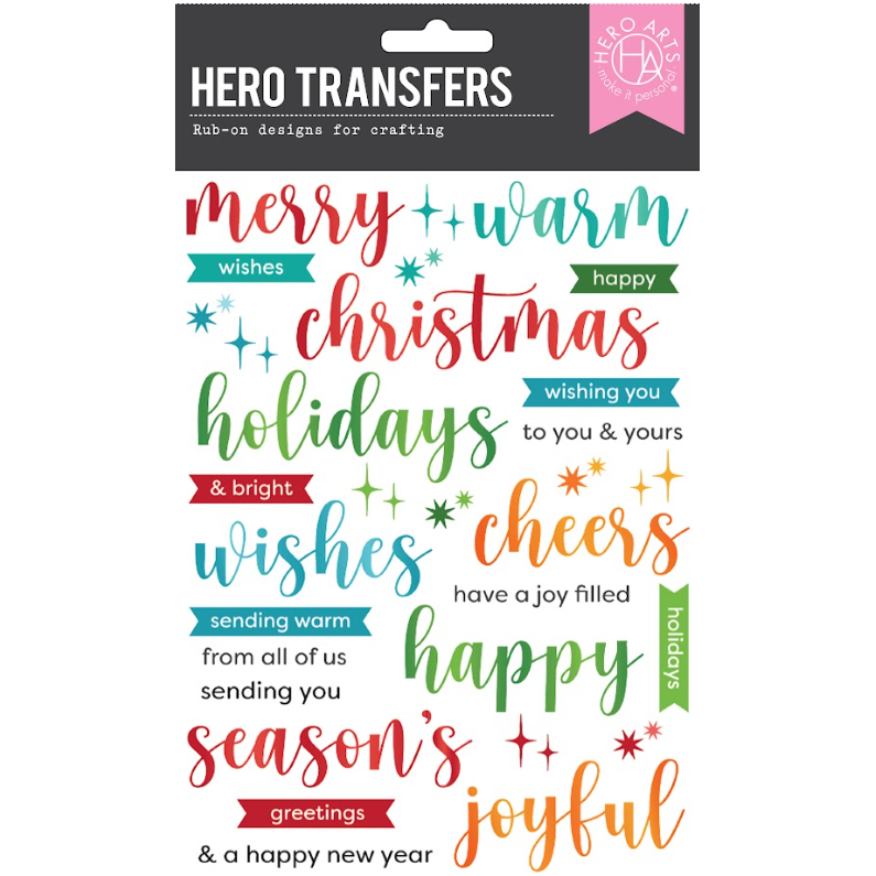 Hero Arts Joyful Christmas Messages Hero Rub-on Transfers rt133*