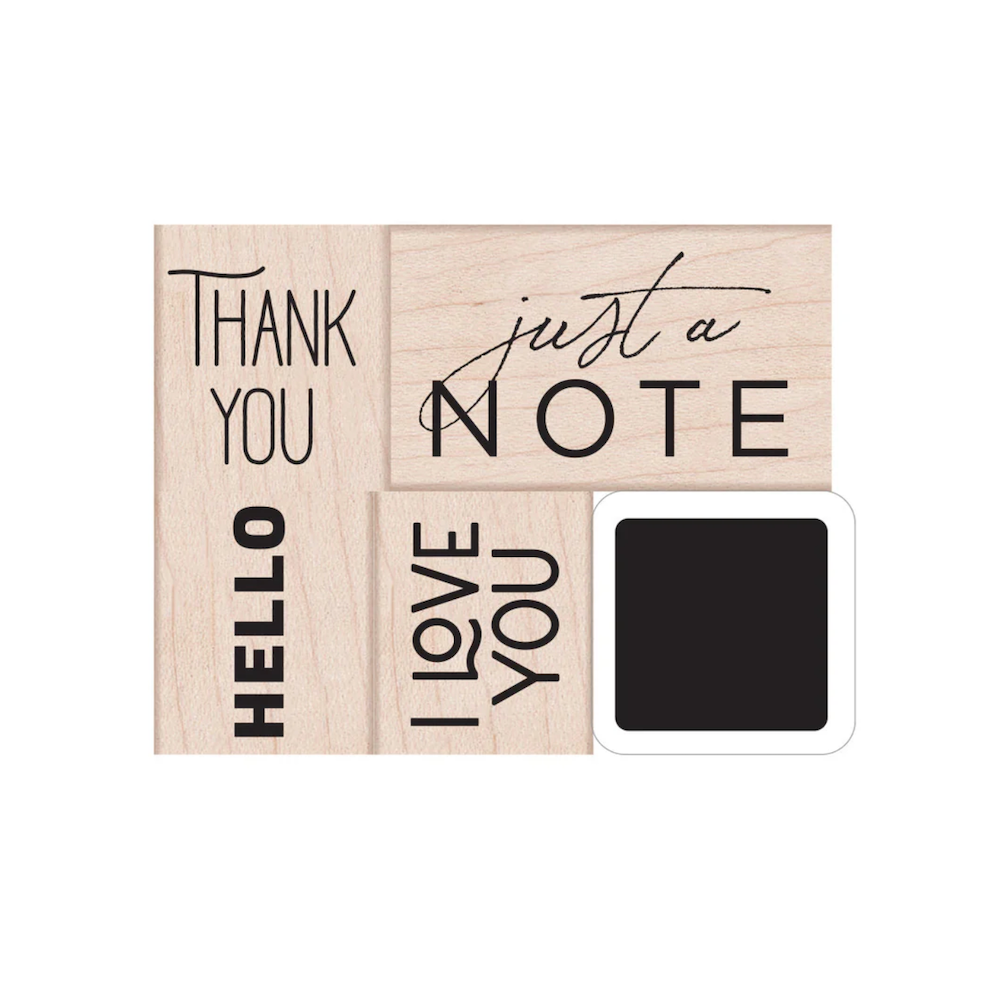Hero Arts Just A Note Woodblock Ink 'N Stamp Set lp518