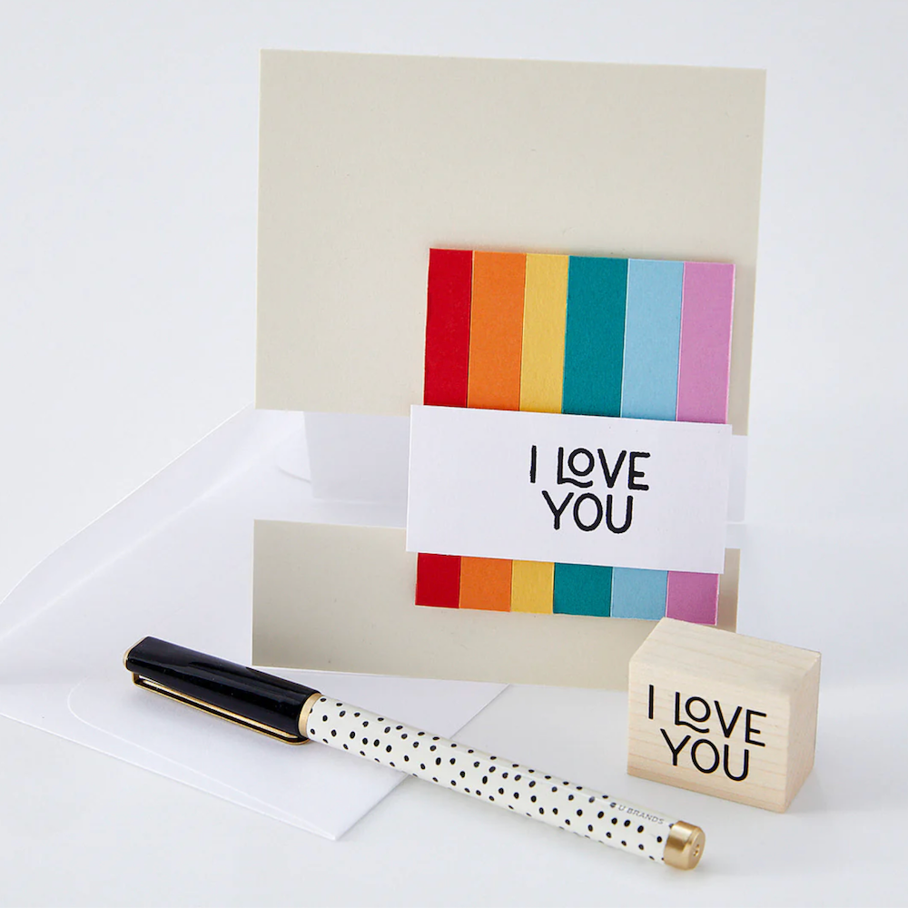 Hero Arts Just A Note Woodblock Ink 'N Stamp Set lp518 love