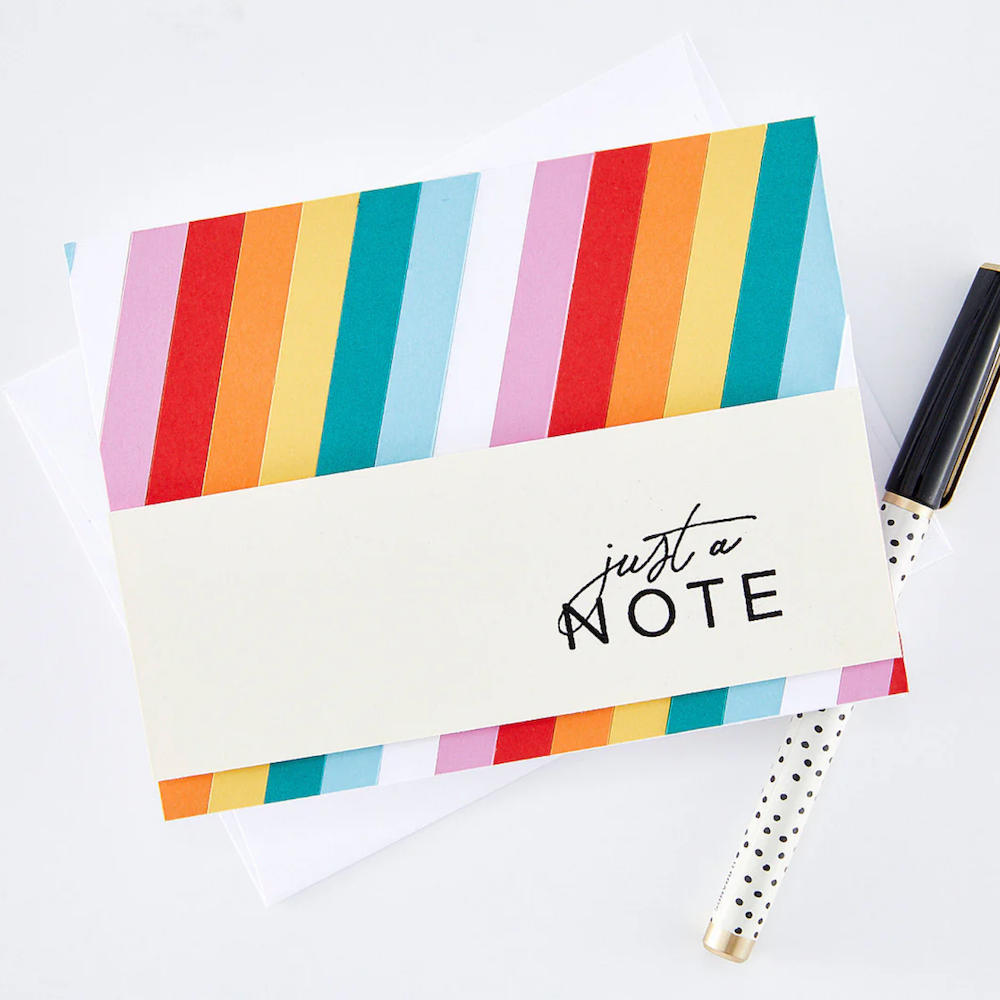 Hero Arts Just A Note Woodblock Ink 'N Stamp Set lp518 stripes